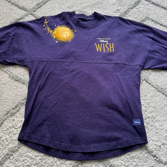 Disney Spirit Jersey wish movie purple yellow gold  crewneck XS - Picture 5 of 11